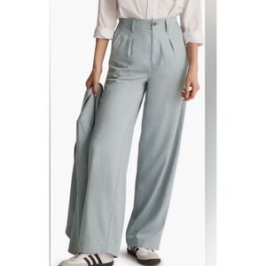 Madewell The Neale Wide-Leg Pleated Trousers Size 00